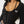 True Religion Top Branded Frnt Lace Up Rib Ls Jet Black