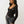 True Religion Top Branded Frnt Lace Up Rib Ls Jet Black