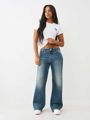 True Religion T-Shirt Crystal Crew Neck Optic White