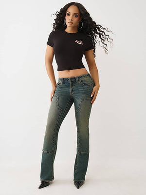 True Religion Printed True Relgion Baby Tee Black