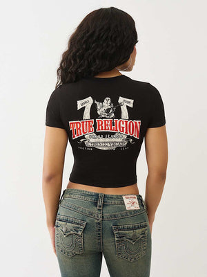 True Religion Printed True Relgion Baby Tee Black