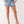 True Religion Sammy Shorts Mid Rise Big T Light Wash