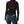 TRUE RELIGION CRYSTAL TR ZIP MOCK NECK LS JET BLACK