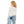 TRUE RELIGION CREW SCOOP NECK LS HENLEY RIB TOP WINTER WHITE
