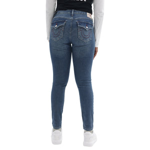 TRUE RELIGION JENNIE SN MR FLAP SKINNY MEDIUM BONECHILL WASH