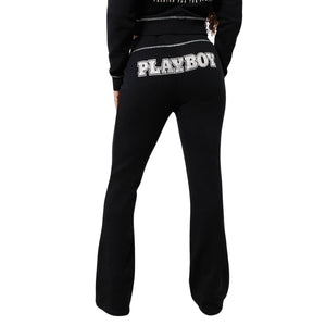 TRUE RELIGION TRXPB CRYSTAL MR BOOTCUT PANTS JET BLACK