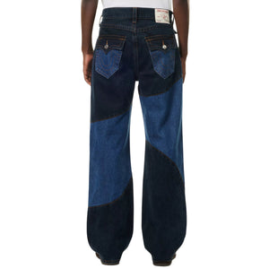 TRUE RELIGION JEANS CURVE SEAM VINNY FLAP SN RIDE MEDIUM WASH