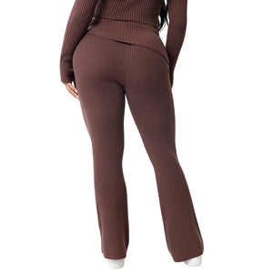 TRUE RELIGION FOLDOVER WB SWTER BOOTCUT PANT DEEP MAHOGANY