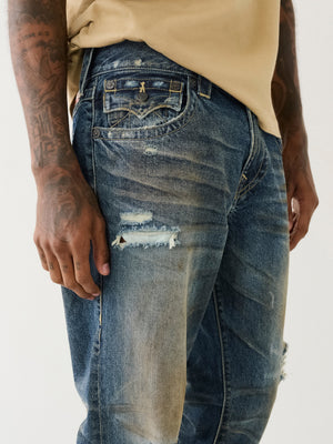 True Religion Billy Rips Jeans Bitola Medium Wash