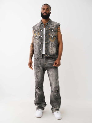 True Religion Joey Jeans Denim Stack Harmonium Grey Wash