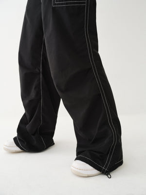 True Religion Parachute Pants Ladies Black