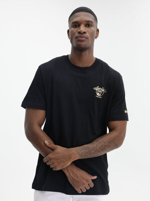 True Religion T-Shirt Religion Curved Box Jet Black