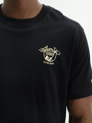 True Religion T-Shirt Religion Curved Box Jet Black