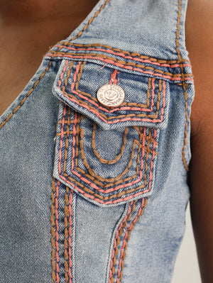True Religion Denim Vest Super Qt Peak Spot