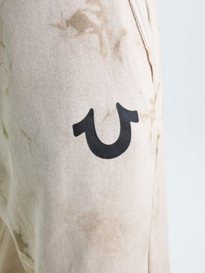 True Religion Debossed Rib Jogger Tapioca
