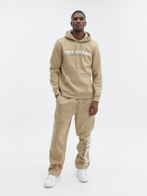True Religion Arch Po Hoodie Travertine