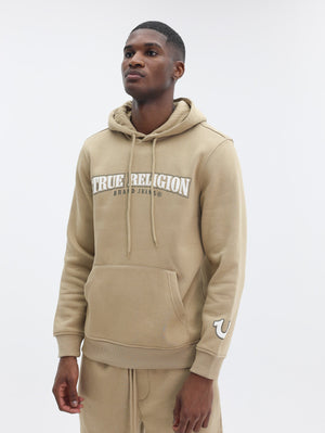 True Religion Arch Po Hoodie Travertine