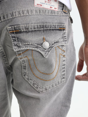 True Religion  Rocco Big T Flap Skinny Grey Crisp Wash