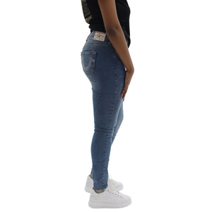 TRUE RELIGION JENNIE CRYSTAL SN MR SKINNY MEDIUM WINTRY WASH
