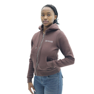 TRUE RELIGION CRYSTAL WING HS ZIP HOODIE DEEP MAHOGANY