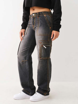 True Religion Cargo Pants Ladies Zipper Military Marseille