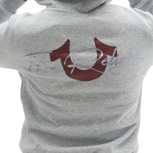TRUE RELIGION FOIL HS ZIP HOODIE HEATHER GREY