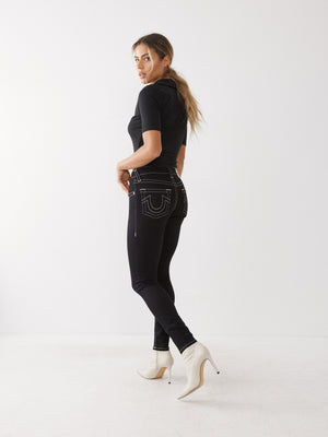 True Religion Jennie Jeans No Flap Rinse Black