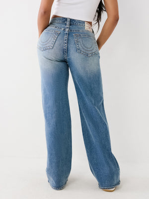 True Religion Leila Jeans Wide Leg Medium Wash