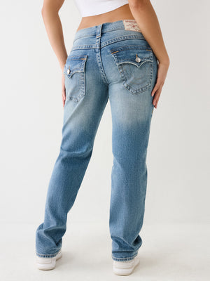 True Religion Ricki Jeans Ladies Relaxed Straight Medium Wash