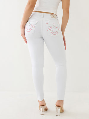 True Religion Jennie Jeans Skinny Big T Optic White