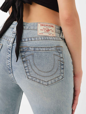 True Religion Jeans Paisley High Rise Flare Light Wash