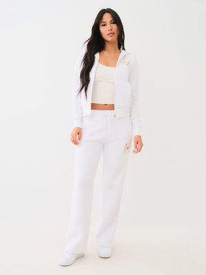 True Religion Jogger Ladies Angelic Wing Straight Leg Optic White