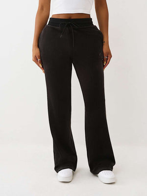 True Religion Horsehoe Velour Sweatpants Jet Black
