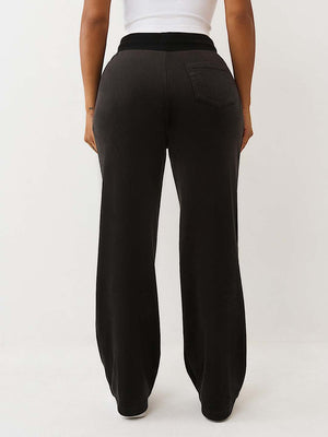 True Religion Horsehoe Velour Sweatpants Jet Black