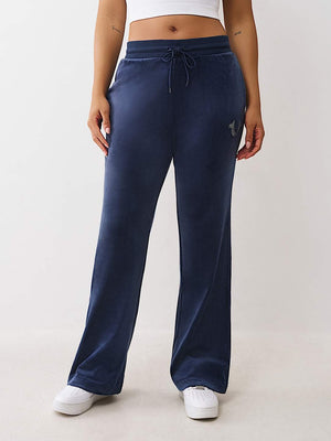 True Religion Horsehoe Velour Sweatpants Jet Blue