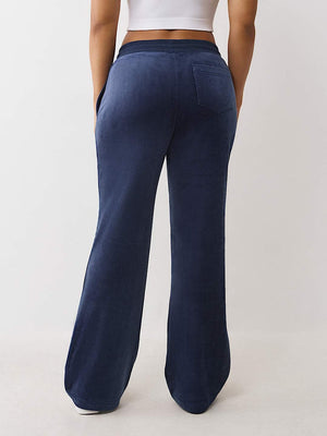 True Religion Horsehoe Velour Sweatpants Jet Blue