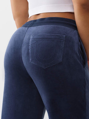 True Religion Horsehoe Velour Sweatpants Jet Blue