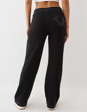 True Religion Jogger Hs Straight Leg Jet Black
