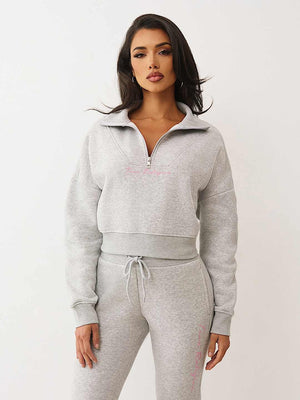 True Religion Hoodie Script Tr Po Heather Grey