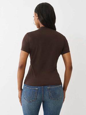 True Religion T-Shirt Tr Leopard Crew Java