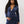 True Religion Wing Velour Zip Hoodie Blue