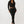 True Religion Sweater Ribbed Zip Up Faux Fur Jet Black