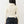 True Religion Sweater Ribbed Zip Up Faux Fur Winter White