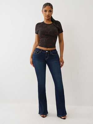 True Religion Jeans Joey Sn Lr Flap Dark Mahogany Wood Wash