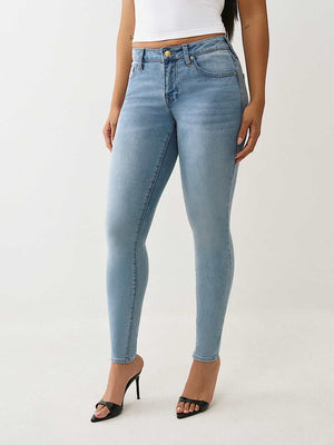 True Religion Jeans Jennie Crystal Sn Mr Skinny Light Icy Blue Pine Wash