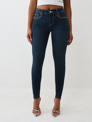 True Religion Jeans Jennie Crystal Sn Mr Skinny Dark Moutainside Wash