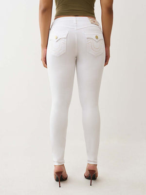 True Religion Jeans Jennie Big T Lurex Hs F Skinny Optic White