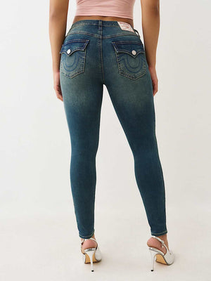 True Religion Jeans Jennie Sn Mr Flap Skinny Medium Toasted Cinnamon Wash