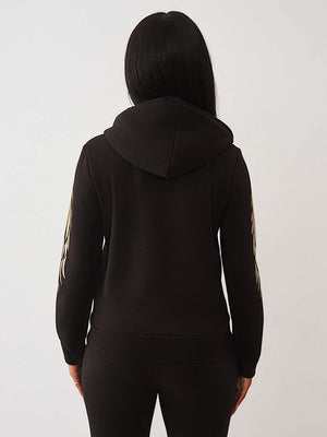 True Religion Hoodie Tr Wings Zip Up Jet Black