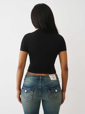 True Religion Tr Tiger Baby Tee Jet Black